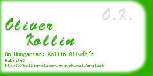oliver kollin business card